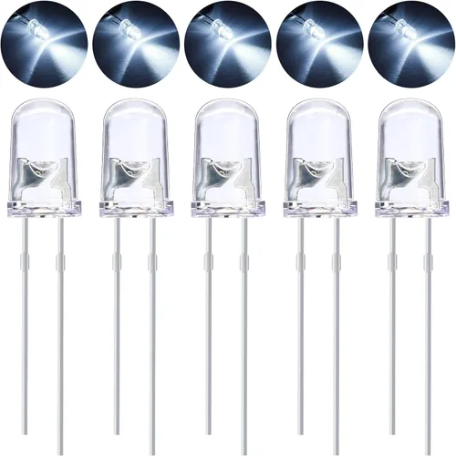 Vista 15 de EBOOT Kit surtido de 100 bombillas LED transparentes, diodos de emisión de luz, 0.2 pulgadas (5 colores)