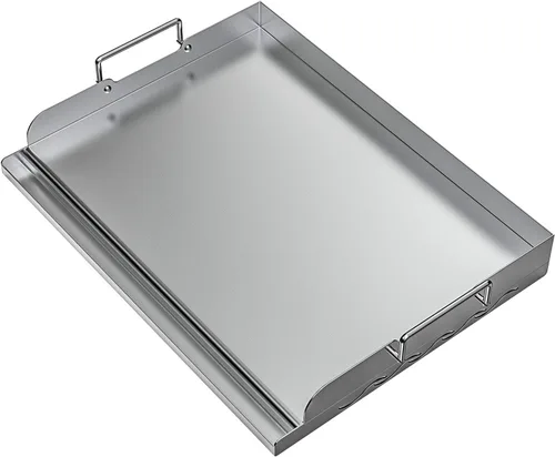 Vista 9 de Skyflame Plancha Universal de Parrilla de 23"x16", Parrilla Plana de Superficie de Cerámica Antiadherente para BBQ con Manija y Ranuras para Grasa