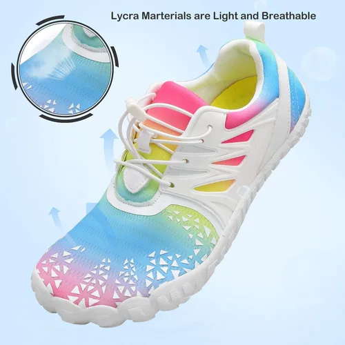 Vista 4 de L-RUN - Zapatos deportivos para el agua, calzado acuático unisex con sensación descalza para natación, senderismo, caminar