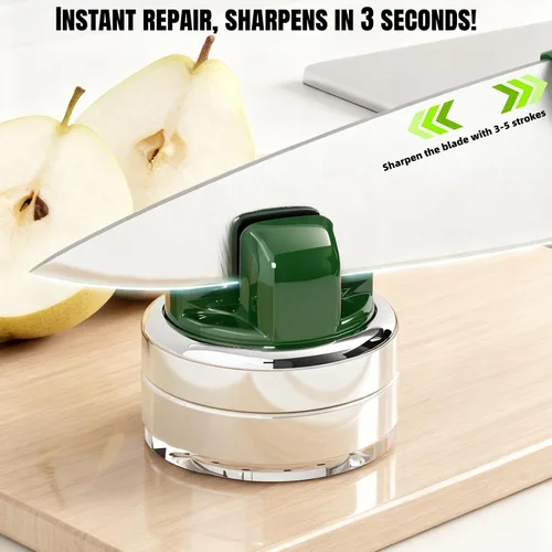 Vista 3 de Afilador de cuchillos de cocina con base de succión para manos libres, afiladores de cuchillos de bolsillo compactos, herramienta profesional todo