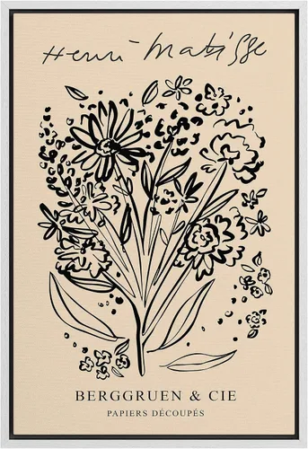Vista 16 de SIGNLEADER Lienzo enmarcado para pared, arte semicírculo de mediados de siglo, formas geométricas, ilustraciones, arte moderno, contemporáneo