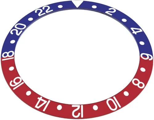 Vista 2 de Ewatchparts INSERTO DE BISEL PEPSI COMPATIBLE CON ROLEX GMT MASTER 16700 16710 16713 16718 16760 AZULROJO