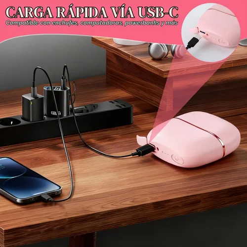 Vista 6 de Mini plancha de pelo recargable, cepillo de plancha de pelo inalámbrico portátil, control de temperatura de 3 velocidades, mini plancha de pelo