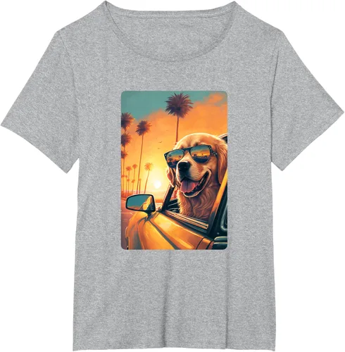 Vista 75 de Golden Retriever - Camiseta divertida de Golden Retriever con lentes, Negro