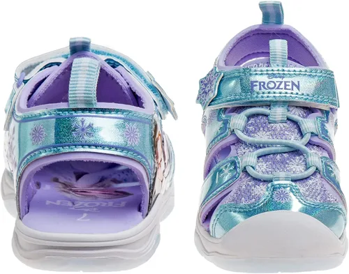 Vista 3 de Disney Girls Frozen Summer Light Up Sandals - Outdoor Slip-on Quick Dry Waterproof (ToddlerLittle Kid)
