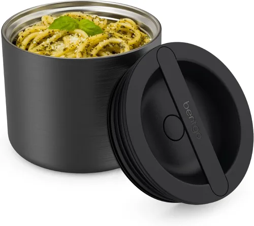 Vista 11 de Bentgo Recipiente de Alimentos Aislado de Acero Inoxidable - 2.4 Tazas (19 oz), Aislamiento de Triple Capa, Sello al Vacío, A Prueba de Fugas, Mango