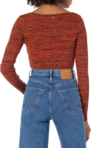 Vista 2 de GUESS Suéter de manga larga con cuello redondo para mujer