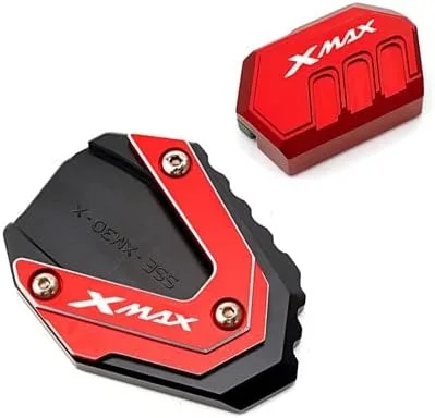 Vista 13 de KAnduo M para Yamaha Xmax 300 X-MAX 125 250 300 400 motocicletas Kickstand lateral soporte ampliador Pad y soporte soporte soporte columna auxiliar