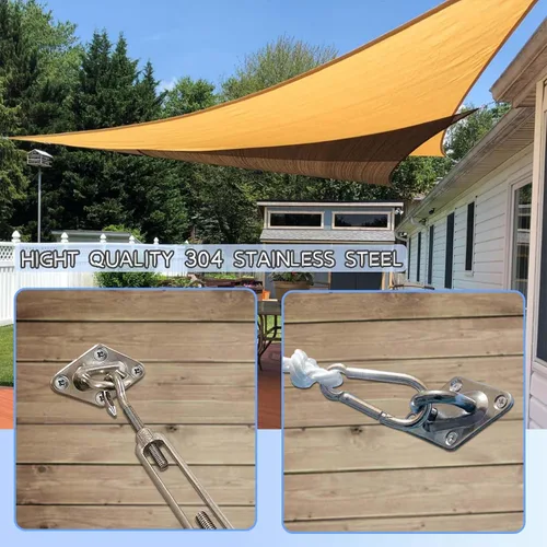 Vista 4 de LOVE STORY Kit de accesorios para toldo de 5 pulgadas, acero inoxidable 304, para instalación de toldo rectangular en cubiertas, jardines, césped