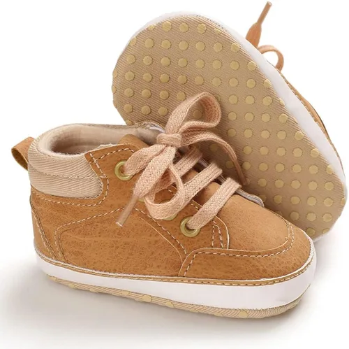 Vista 3 de Sekantrol Zapatos de cuna para recién nacidos y niñas para primer andador suela de goma suave zapatos de moda para bebés mocasines de vestir Oxford