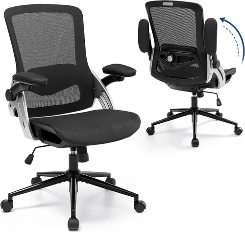 Vista 20 de Fizzin Silla de Oficina Ergonómica, Sillas de Computadora de 400 LBS con Soporte Lumbar Ajustable, Silla de Escritorio de Malla Transpirable Rosado