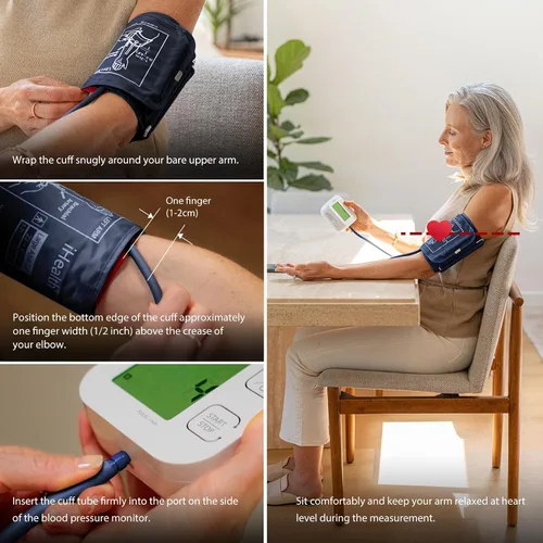 Vista 7 de iHealth Brazalete de presión arterial de repuesto extra grande para adultos (16.5-18.9 pulgadas, 16.5-18.9 in), compatible con monitor de presión