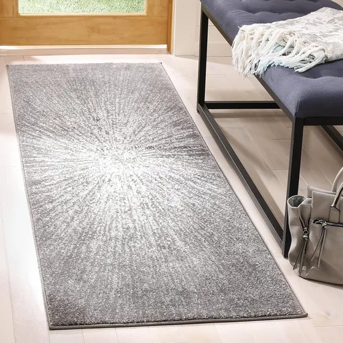 Vista 13 de SAFAVIEH Evoke Collection EVK228J - Alfombra abstracta de estallido de 2'2" x 4', color aguamarina/marfil, no desprende pelusa, alfombra de acento