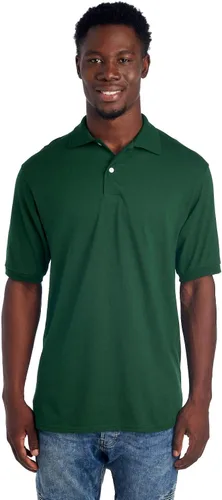 Vista 6 de Jerzees Men's Short Sleeve SpotShield Polo Shirts, Stain Resistant, Sizes S-5X Negro