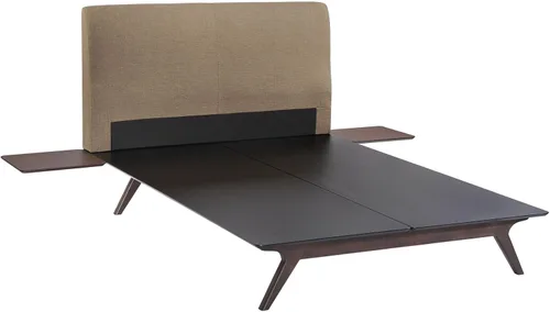 Vista 5 de Base de cama Modway Tracy de madera, color beige cappuccino, Madera, Cappuccino marrón