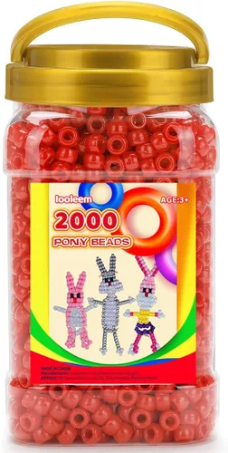 Vista 22 de IOOLEEM Cuentas de pony (2000 piezas, cuentas de pony negras), cuentas para hacer joyas, cuentas para manualidades, suministros para ensartar Negro