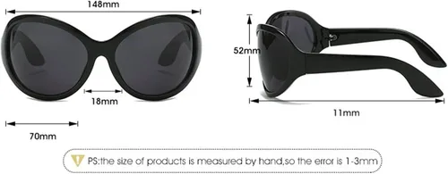Vista 5 de willochra Gafas de sol futuristas de gran tamaño 2023 para mujeres y hombres, tendencias ovaladas Y2k, gafas de sol femeninas, UV400