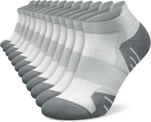Vista 10 de PAPLUS Ankle Compression Socks for Women Running Socks With Arch Support negro (6 pares)