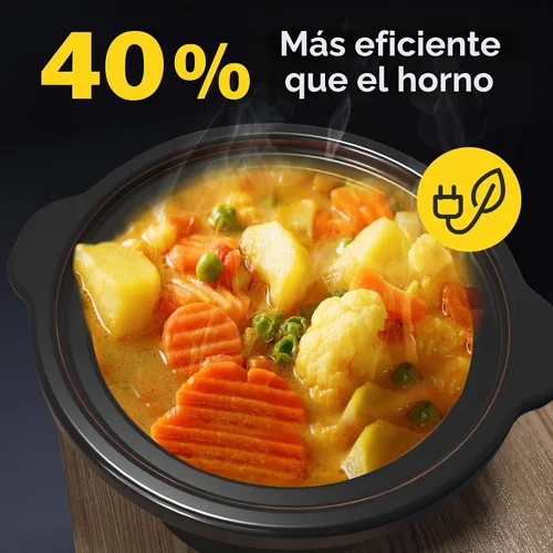 Vista 4 de olla de cocción lenta doble de 2 * 1.25 cuartos, servidor y calentador de buffet con 2 ollas de cerámica extraíbles, 3 configuraciones