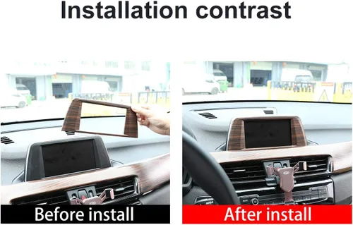 Vista 2 de YIWANG ABS cromado central panel de navegación marco cubierta de marco pegatina para BMW X1 F48 2016-2020 accesorios de coche
