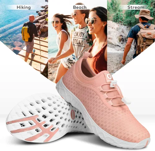 Vista 8 de SEEKWAY Zapatos de agua para hombre y mujer, secado rápido, zapatos acuáticos descalzos, playa, caminar, kayak, canotaje, deportes acuáticos SP006