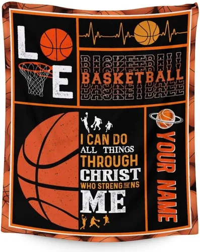 Vista 11 de Manta de baloncesto – 40 x 30 pulgadas, manta de baloncesto pequeña, regalos para niños y niñas, ideas de regalo de franela suave, afelpada y cómoda