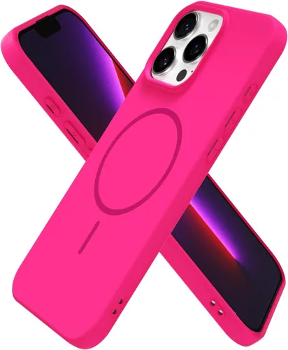 Vista 96 de Oakxco Funda de Silicona Mag Safe para iPhone 12 Pro Max, Funda Magnética Delgada y Fina Compatible con Carga Inalámbrica MagSafe, Bonita Funda
