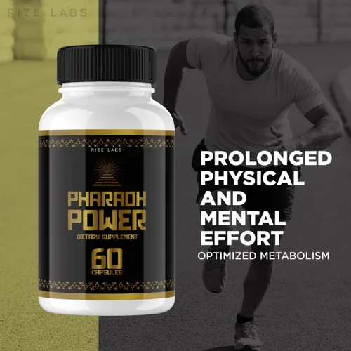 Vista 3 de rize labs Pharaoh Power Supplement – Píldoras de apoyo de fórmula avanzada, suplemento dietético, cápsulas extra fuertes sin OMG fórmula avanzada