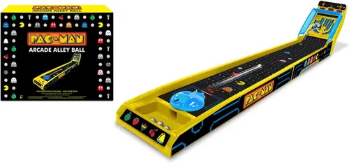 Vista 4 de Pac-Man: Arcade Alley-Ball - Serie premium, pista de 3 pies, juego de mesa de luces y sonidos, marcador LED, licencia, adultos y niños mayores de 6