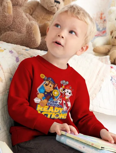 Vista 2 de Camiseta de manga larga oficial de la Patrulla Canina lista para la acción para niños y niños