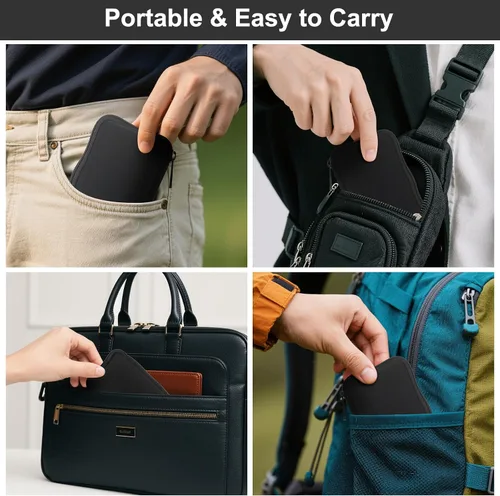 Vista 6 de Funda de unidad flash y estuche de disco duro externo, soporte portátil USB, funda protectora EVA a prueba de golpes para almacenamiento USB SSD
