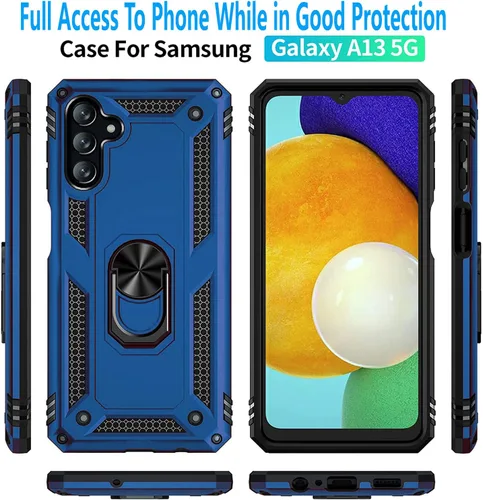 Vista 3 de STARSHOP Funda compatible con Samsung Galaxy A13 5G, con protector de pantalla de vidrio templado incluido, protección contra caídas de grado