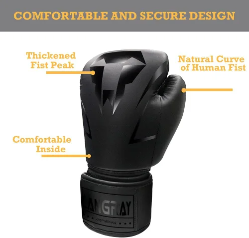 Vista 3 de Boxing Gloves for Adults Men Women, Punch Bag Training Gloves for MMA Sparring Kickboxing Muay Thai Fight Heavy Bag Fitness