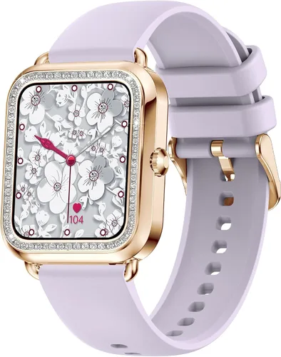 Vista 10 de Yihou Relojes inteligentes para mujer para Android iOS (hacer llamadas), monitor de actividad física con monitor de presión arterial de frecuencia