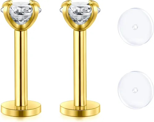 Vista 14 de D.Bella Retenedores de piercing transparentes de 16G para cartílago flexible para hélix, daith, rook, tragus, retenedor de aretes Bioflex, nariz