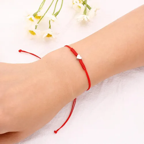 Vista 7 de Regalos para el día de la madre para mamá, hilo rojo, para madre e hija, juego de 2 pulseras de corazón a juego para mamá y yo, pulsera roja