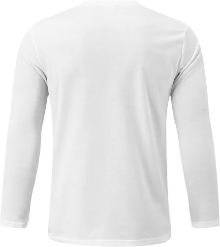 Vista 4 de Tshirt for Men Crew Neck Casual Long Sleeve Lightweight Thermal Relaxed Fit Tees Trendy True Comfort Tops