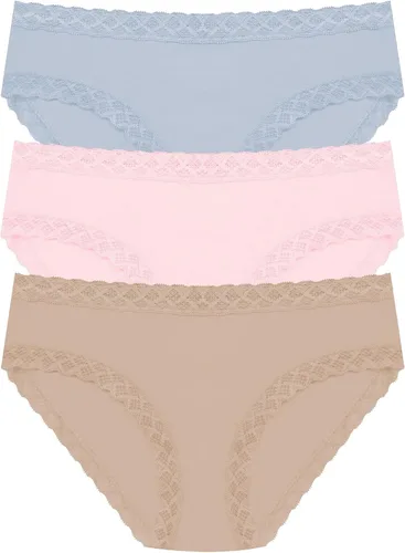 Vista 9 de Natori Paquete de 3 bragas Bliss Girl para mujer Café