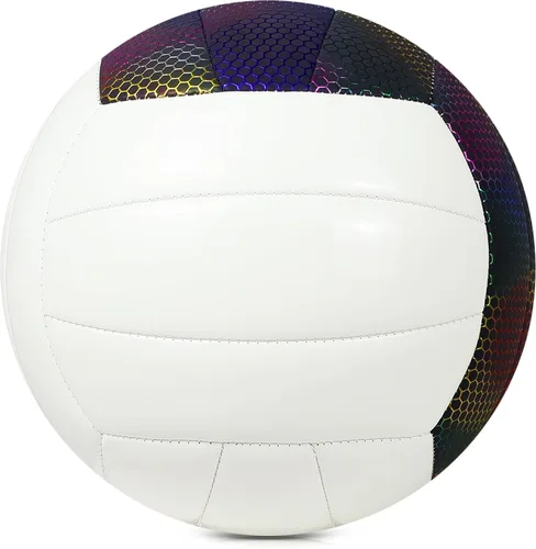 Vista 2 de EVZOM Balón de voleibol que brilla en la oscuridad tamaño 5, pelotas de voleibol reflectantes de cuero brillante, regalo para niños, hombres