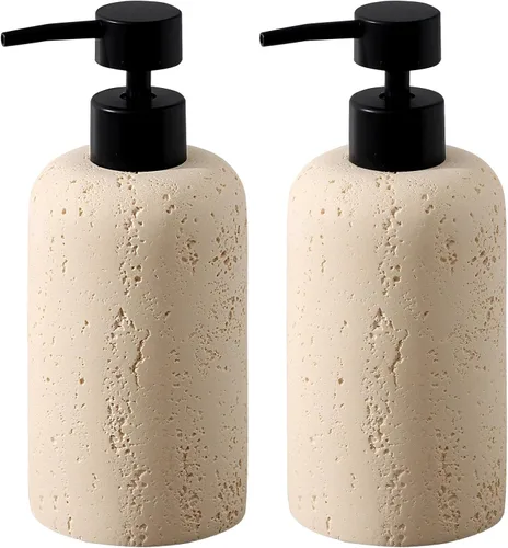 Vista 10 de Dispensadores de Jabón 400ML 13OZ, 2 PCS Dispensador de Jabón para Manos Platos Loción Champú, Frascos con Bomba de Jabón de Resina Premium Gruesos