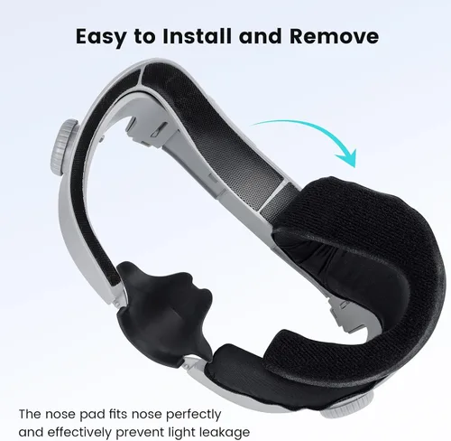 Vista 7 de Cooling Gel Face Pad Cover for Oculus Quest 3, Facial Interface with 2 Replacement Soft Face Cushion Pad, Including Anti-Leakage Nose Pad and Lens