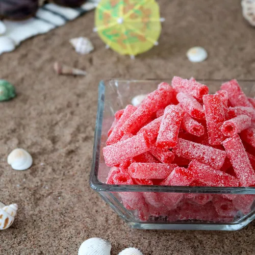 Vista 8 de Sour Punch Bites, sabor dulce de fruta de fresa, caramelo suave y masticable, bolsa de 5 onzas, paquete de 12