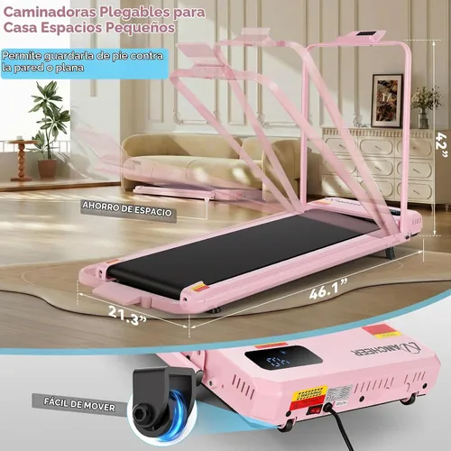 Vista 8 de Almohadilla pequeña con cinta de correr plegable inclinada para oficina