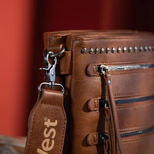 Vista 3 de Montana West Bolsos cruzados para mujer con múltiples bolsillos y correa de guitarra