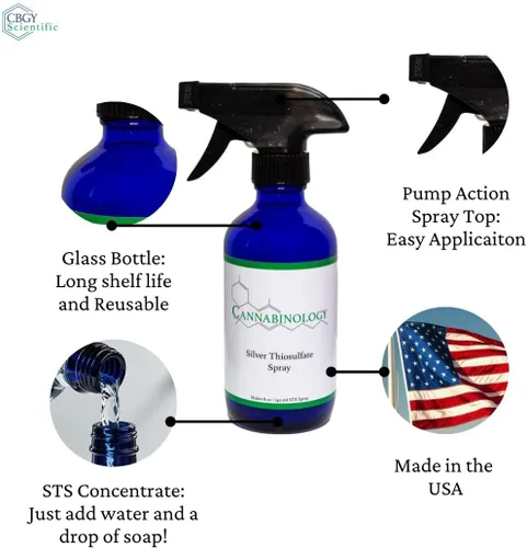 Vista 3 de Spray de semillas feminizadas Kit de pulverización de tiosulfato plateado de 8 onzas líquidas Kit de pulverización STS para semillas feminizadas