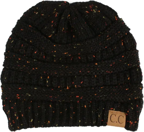Vista 59 de CC Classic Winter Fall Trendy Chunky Stretchy Cable Knit Beanie Hat 2 tonos púrpura/azul marino