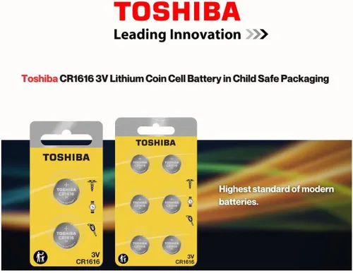 Vista 3 de Toshiba CR1616 - Paquete de ampolla resistente a los niños (2 baterías)