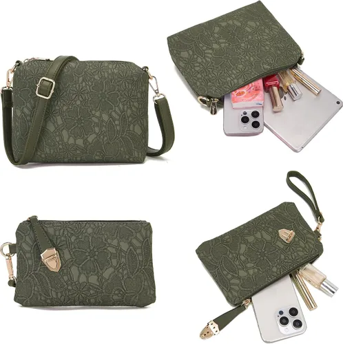 Vista 20 de Bolsos de mano de moda para mujer, bolsa de hombro, asa superior, bolsa de mano, juego de 4 piezas
