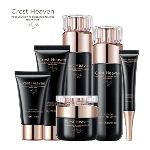 Vista 2 de Kit facial de 6 piezas para el cuidado de la piel radiante, cuidado facial, hidratación facial y cuidado de la piel antienvejecimiento luxeGlow
