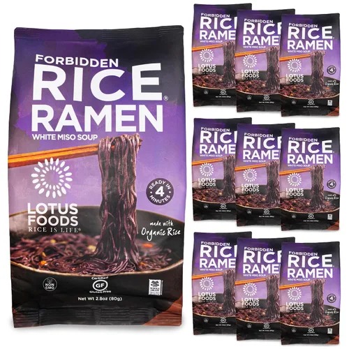 Vista 10 de Lotus Foods Jade Pearl Organic Rice Ramen - Bolsas de 2.8 onzas (paquete de 10)
